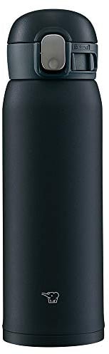 Zojirushi SM-WA48-BA Trinkflasche One-Touch-Edelstahlbecher Seamless 0,48L Schwarz