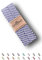 Sandras-Bastelladen Schrägband/Einfassband Baumwolle gefalzt 3m x 20mm - Vichy/Karo Muster 5004-Blau-Weiß