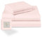 Pizuna Coton Peigné Parure de Lit 180x200 cm 2 Personnes Rose Clair, 100% Coton Longue durée 400 Fils de Satin, 1 Drap Housse, 1 Drap Plat, 2 Taie d'oreiller, 1 Traversin (Draps de Coton 5 Pièces)