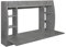 ML-Design Wandschreibtisch in Grau-Beton, 110x75x48 cm, Hängeschreibtisch mit stabilem Regalelement und geräumigen Fächern, Wandtisch Wandschrank Schreibtisch Computertisch Bürotisch Arbeitstisch