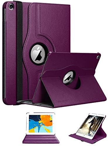 Custodia protettiva per iPad Pro 12.9 a 360 gradi (2015-2017), con supporto girevole a 360° per iPad Pro Cover 12.9, sottile e leggera, per iPad Pro 12.9 2017, colore: Purple