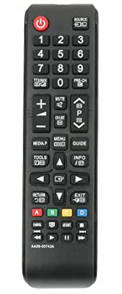 AULCMEET AA59-00743A Ersatzfernbedienung Kompatibel mit Samsung 4K OLED TV UE46F6170 UE50F6100 UE55F6170 UE60F6100 UE32F6170 UE50F6170 PS43F4900 UE40F6170 UE40F6800 UE46F6100