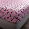 Chickwinu Spannbettlaken 160x200 cm Kinder Matratzenschoner Spannbetttuch, Rosa Leopardenmuster Bettlaken Mikrofaser Spannbettlaken für Boxspringbett, Matratze bis 30 cm höhe