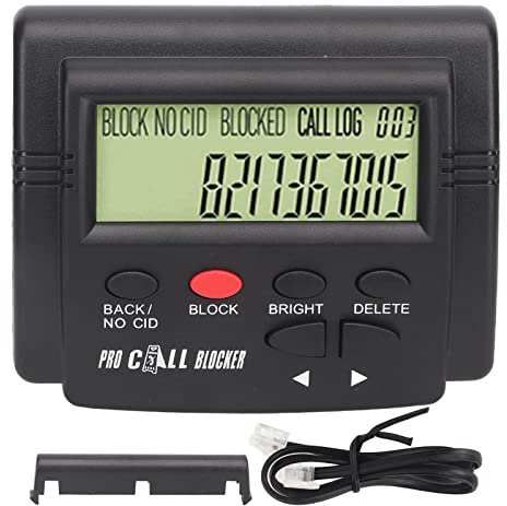 Call Blocker, 5 Levels Of Adjustment Prevent Harassment Caller ID Box with LCD Display Call Blocking Device 2000 Groups Large Capacity