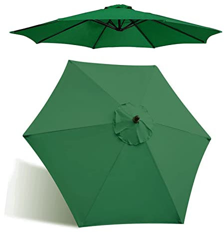 RPixc 2.7m 6 Stecche | 8 Stecche Copertura Per Ombrellone Parasole Ombrello Telo Di Ricambio Per Ombrellone, Rotonda | Tessuto In Poliestere 180g | UV30+ | Impermeabile | Antistrappo | 5 Colore (Col…