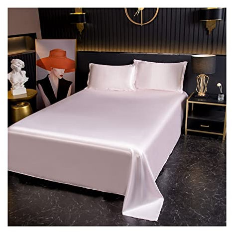 DMKD Bettlaken ohne Gummizug in 100% Polyester-Mikrofaser Betttuch Haustuch ohne Gummi Glatt und Weich Laken viele Farben und Größen (Color : Light Jade, Size : Flat Sheet 120x230cm)