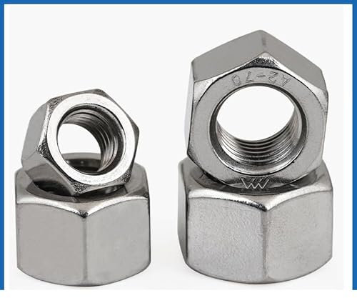 Linksgewinde-Feingewindemutter M8 M12 M14 M16 M20 M22 M24 M30 M33 Sechskantmutter aus Edelstahl 304 mit umgekehrten Zähnen, Schraubkappe, M10 x 1,25, 10 Stück