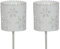 2tlg. Windlichtstecker Snowflakes weiß Shabby chic Metallwindlicht Schneeflocken