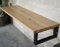 MyTimber® Waschtischplatte aus Eiche Massivholz | 4cm Starke Eichenbohlen | Ideal für Aufsatzwaschbecken | Baumkante oder gerade Kante (Gerade Kante - Gespachtelt & geölt, 160x50cm)