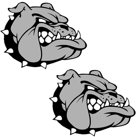 Biomar Labs 2 x Vinyl Böse Bulldogge Hund Tier Aufkleber Auto Motorrad Fahrrad Fenster PC Laptop Tuning B 145