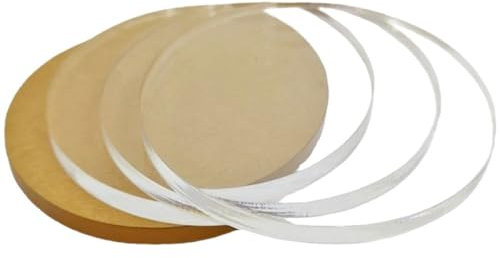 Láminas de plástico redondas de 20-400mm de diámetro de placa Circular de acrílico transparente (10 unidades de 50mm de diámetro,6mm de espesor)