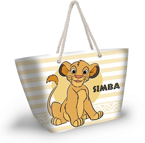Disney Unisex 07049 Soleil Strandtasche Sunset, Weiß der König der Löwen, Einheitsgröße