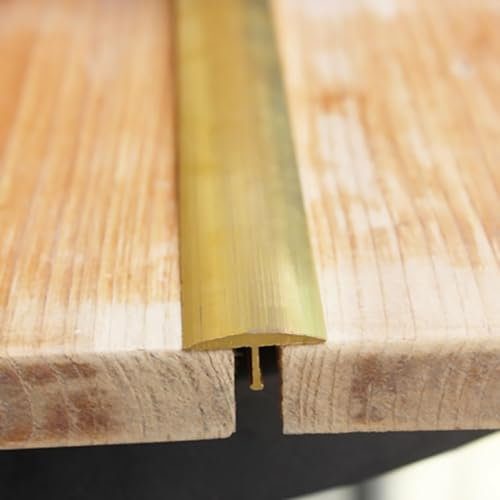 Bandes de Transition Moulage en T de Bande de Transition de Plancher en Laiton, Seuil Joignant les Bandes de Bois au Carrelage, Bandes de Jonction au Sol pour Portes, pour Fermer, Sceller et Décorer