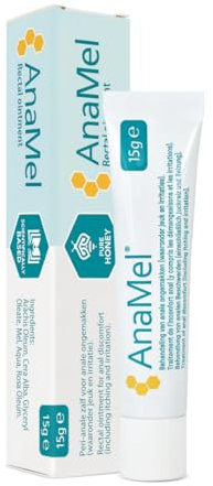 AnaMel Honigsalbe – gegen Analbeschwerden wie Hämorrhoiden, Wundflecken, Windelausschlag, Analekzemsalbe, Analjucken und Analfissuren