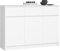 Home Collective Kommode weiß 140cm breit mit 3 Schubladen und 3 Türen, Schlafzimmer und Wohnzimmer, vielseitig einsetzbar für Flur und Kinderzimmer