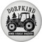 Dorfkind Trecker Magnet rund rund mit Spruch Dorfkind und stolz Drauf Vintage Traktor-Liebhaber Landwirt-Kerl Bauernkind männlicher Traktorenfan Statement