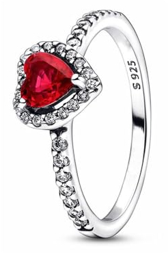 TOFBS Erhabenes Herz Ringe 925 Sterling Silber Cubic Zirconia Ring Statement Freundschaftsringe Verlobungsring Eheringe Promise Rings Schmuck Geschenk Für Damen Frauen (58)