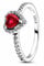 TOFBS Erhabenes Herz Ringe 925 Sterling Silber Cubic Zirconia Ring Statement Freundschaftsringe Verlobungsring Eheringe Promise Rings Schmuck Geschenk Für Damen Frauen (58)