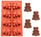 WishesMar Moule à Gâteau en Silicone 8 Cavités Forme de Rainure de Ours - Antiadhésif Moules à Forme Spécifique de Cuisine Moule en Silicone pour Pâtisserie, Savons, Dessert, Décoration, Muffins