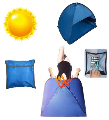 Mini Tenda da Spiaggia Portatile e Automatica - Pop Up con Poggiatesta e Custodia - Per Sole, Attività all'Aperto e Campeggio