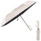 Ring Buckle Umbrella,Compact Folding Travel Umbrella for Rain & Sun, Automatic Open Close,10 Ribs, Portable Umbrellas for Men and Women (Beige, 27)