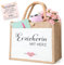 iZoeL Dankeschön Geschenk Jutetasche Erzieherin mit Herz, abschiedsgeschenk Danke Geschenk für Erzieherin Lehrerin Jute Handtasche mit Danke Grußkarte Geschenkbox