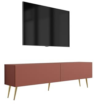 3E 3xE living.com TV-Schrank Ziegelrot, 140 x 52 x 32 cm