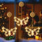 Osterdeko Led Fenster Licht,3 Stück Lichterkette Schmetterling,Led Fensterlicht Saugnapf,Schmetterling Lichterkette,Lichterkette Frühling, Frühlingsdeko Fenster,für Draußen Innen Fenster Deko