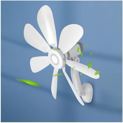 Ventilador de Pared Silencioso, Ventilador Hogar, 7 Aspas Aerodinámicas, Inclinación Ajustable, Instalación sencilla, Adecuado para espacios pequeños