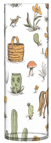Western Cowboy Pferd Kaktus Weiß Kunststoff Große Blumenvase Dekorative Moderne Klar Wohnzimmer Vasen Esstisch Bücherregal Bibliothek Dekor