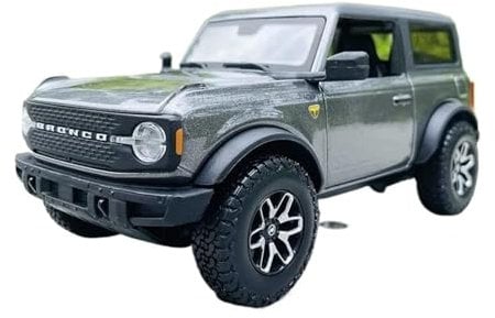 1:24 For Newly Launch 2021 Ford Bronco Car Model Kits High Simulation Vehicle For Boys Toys Miniature Car ornaments models(chrome)