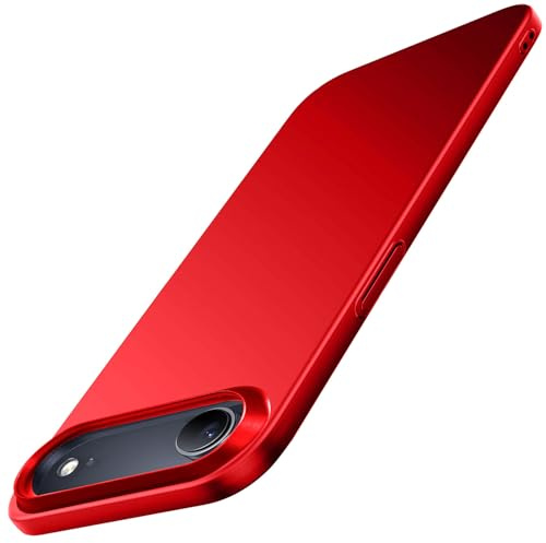 Galful Dünn Hülle für iPhone 17 Air Handyhülle Matt 0.3 mm Ultra Slim Case Leicht Finish PP Hard Minimalistische Schutzhülle Stoßfest rutschfest Kratzfest Extra Dünn Hardcase-Rot