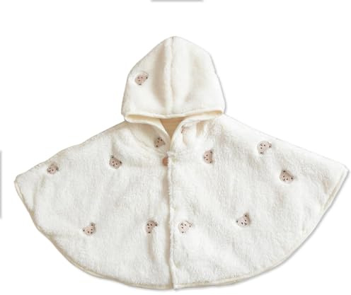 Petit Vadrouilleur Manteau Cape Polaire- Coupe-Vent Veste Châle pour Bébé Garçon Filles 1-3 Ans