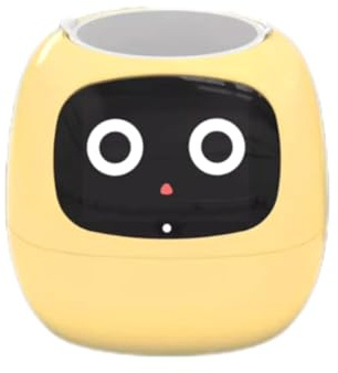 Buhdjfnke AI Pet Flowerpot Planting Robot 7 Smart Sensors Smart Planter Plant Time Temperature Display Flower Pots Yellow