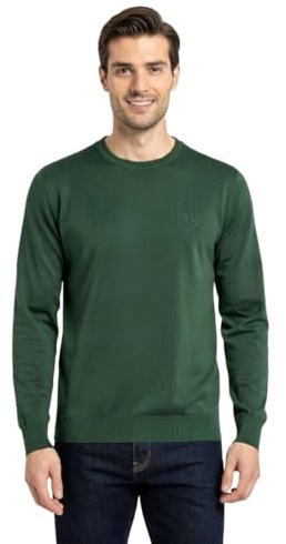 Enrico Coveri Maglione Uomo Cotone 100% GIRICOLLO - Maglione Uomo a Maniche Lunghe - Pullover Primaverile/Autunnale