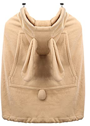 Vroomoto Housse de porte-bébé Douce, Coupe-vent, Cape Extensible avec Poche pour Poussette de bébé, Kaki D'hiver