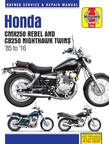 Haynes Honda CMX250 Rebel & CB250 Nighthawk Twins '85 to '16 Service and Repair Manual