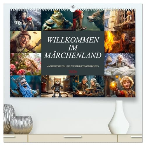 Willkommen im Märchenland (hochwertiger Premium Wandkalender 2026 DIN A2 quer), Kunstdruck in Hochglanz: Mit zwölf märchenhaften Bildern durch die Jahreszeiten. (CALVENDO Kunst)