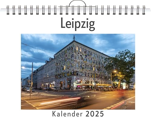 Leipzig - (Wandkalender 2025, Kalender DIN A4 quer, Monatskalender im Querformat mit Kalendarium, das perfekte Geschenk)
