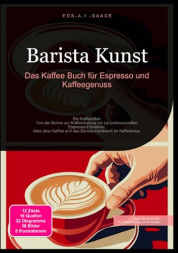 Barista Kunst: Das Kaffee Buch für Espresso und Kaffeegenuss: Die Kaffeebibel: Von der Bohne zur Kaffeeröstung bis zur professionellen ... und das Barista-Handwerk im Kaffeehaus.