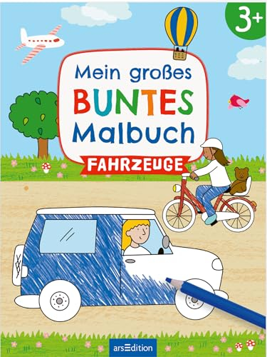 Mein großes buntes Malbuch – Fahrzeuge: Ab 3 Jahren | Ausmalen mit farbigen Hintergründen (Mein großes buntes Malbuch ab 3)