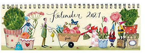 Wochenplaner 2021 als Tischkalender | Tischquerkalender für Büro oder Zuhause, mit Wochennummern, Feiertagen und motivierenden Lebensweisheiten, Querformat