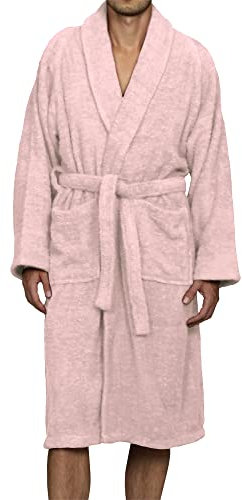 Superior Peignoir de Bain en éponge S en Coton, Unisexe, Rose
