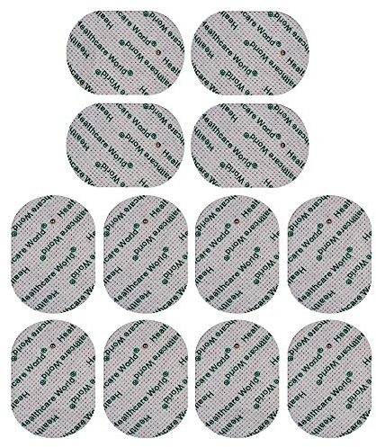 Tens-Elektrodenpads Ovale selbstklebende Elektroden (12 Stück) 2,2-mm-Bolzenverbindung Kompatibel mit Omron E2-, E4-Tens-Geräten