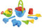 Lena 5420 Happy Sand Spielset Jungs I, Sandspielzeug mit 10 Teilen für Kinder ab 2 Jahren, Strandspielzeug mit Eimer, Sieb, Schaufel, Rechen, Gießer, Eislöffel, 2 Eistüten und 2 Formen, Mehrfarbig