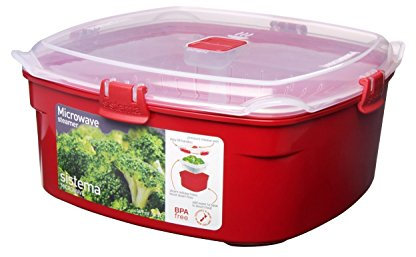 2x Sistema 3.2 Litre Large Microwave Steamer