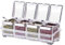 TENTA Kitchen Gourmet Lot de 4 compartiments à épices en acrylique avec 4 cuillères à servir Idéal pour la cuisine