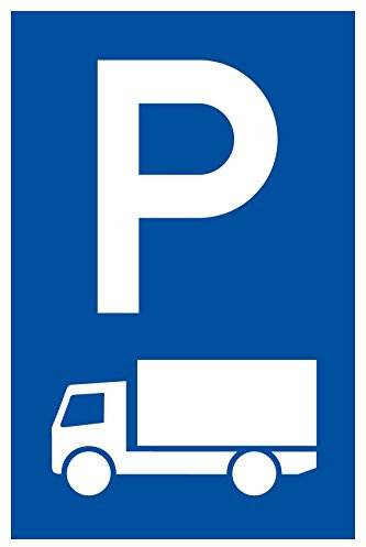 Parkplatzschild - Nur für LKW - Aluminium - 40 x 60 cm