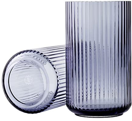 Lyngby Porcelæn Vase H25 cm Lyngby aus mundgeblasenem Glas zeitlos, blau