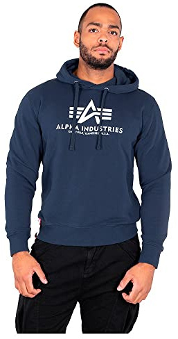 Alpha Industries Basic Hoody Kapuzensweat für Herren New Navy